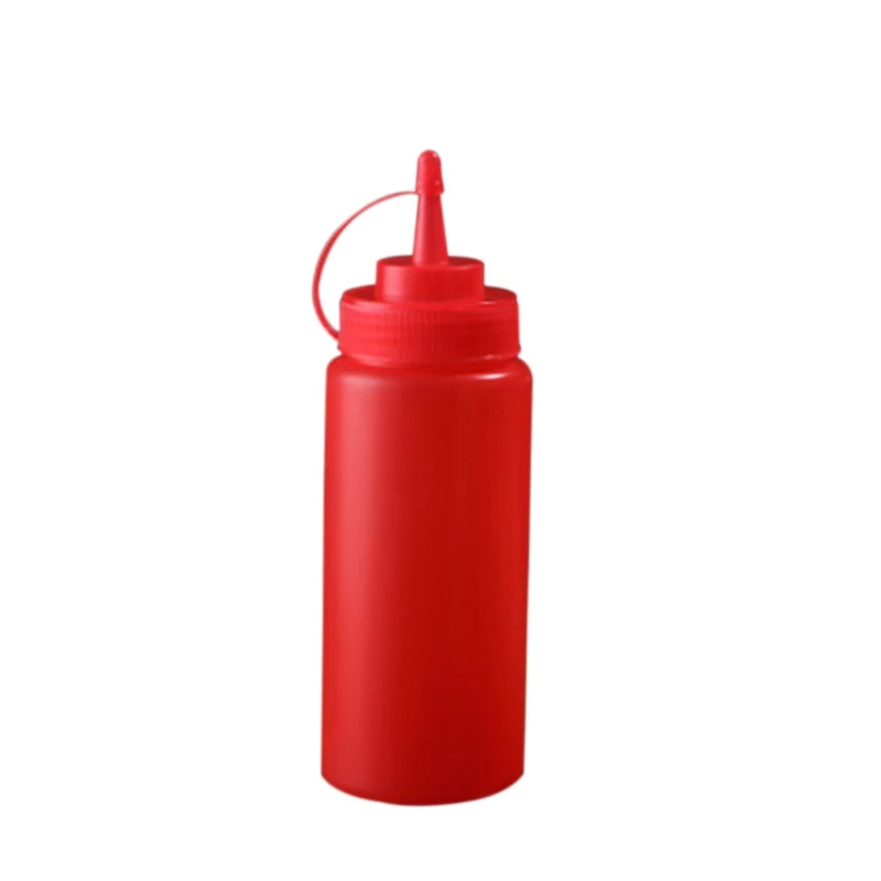 Портативный кетчуп салат соевый соус выдавливаемая бутылка бытовой соус бутылка кухня ресторан посуда - Цвет: Red-L