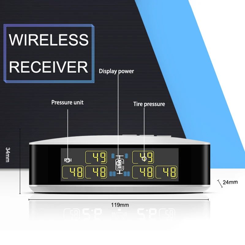 TPMS система контроля давления в шинах монитор в режиме реального времени температура давления в шинах герметичность воздуха 6 противоугонные внешние датчики fo