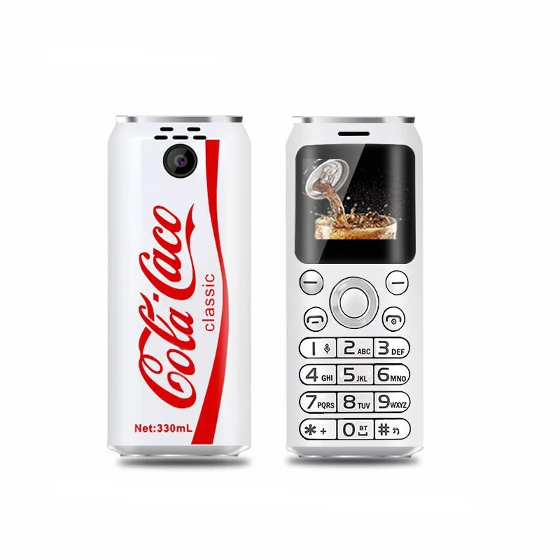 White Милый карманный мини мобильный телефон SATREND K8 1,0 дюймов cola форма телефон MP3 Bluetooth dialer вызов запись маленький мобильный телефон - Цвет: White