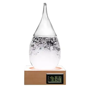 

New Storm Glass Creative Drop-Shaped Storm Glass Bottle Desktop Weather Station Weather Predictor weather predictor Home Decor
