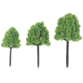 

10pcs Scale Architectural Model Trees Railroad Layout Garden Landscape Scenery Miniatures Tree Building Kits Toy 3 styles