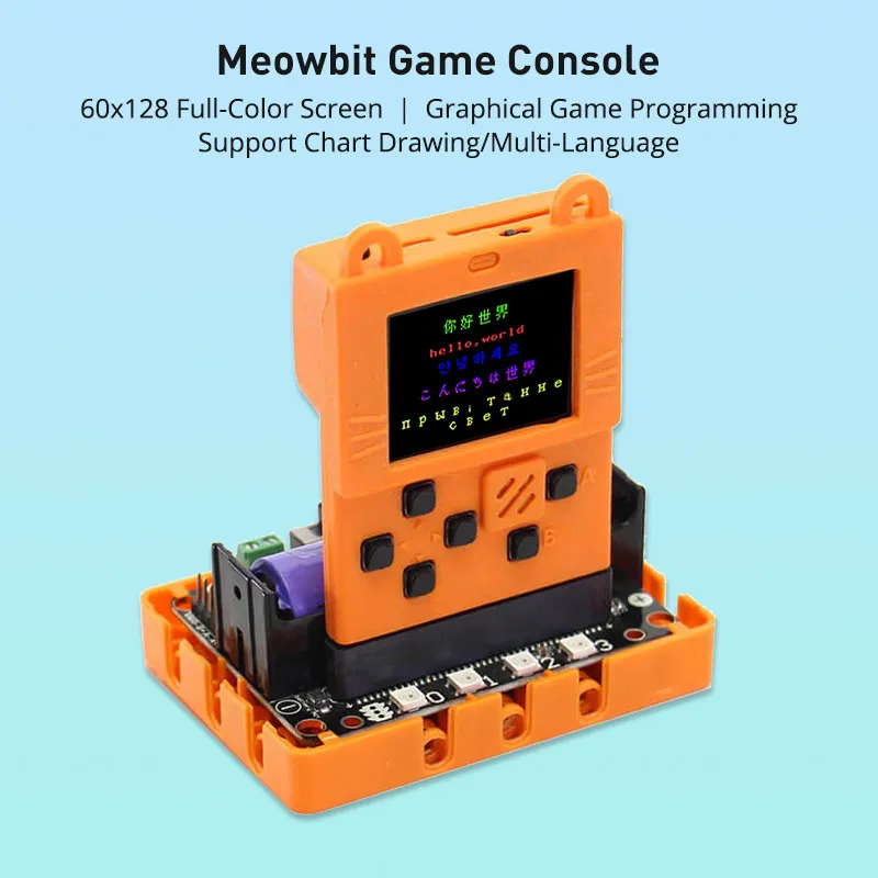 Elecrow Kittenbot Meowbit Codable консоль программируемые игровые консоли для microsoft Makecode доска с 1,8 дюймовым TFT цветным экраном