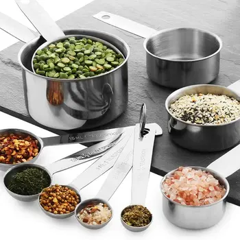 

12pcs Stainless Steel Measuring Cups Spoons Ruler Clamp Set for Baking Tea Coffee Kitchen Cooking Tools