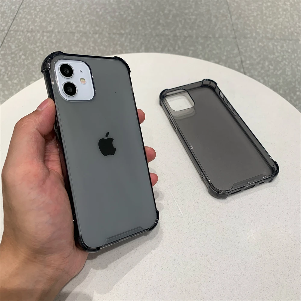 High Quality Clear Black Soft TPU Case For iPhone 13 12 11 Pro Max 12Mini X XS XR 6S 7 8 Plus Transparent Shockproof Back Cover iphone 13 pro max case