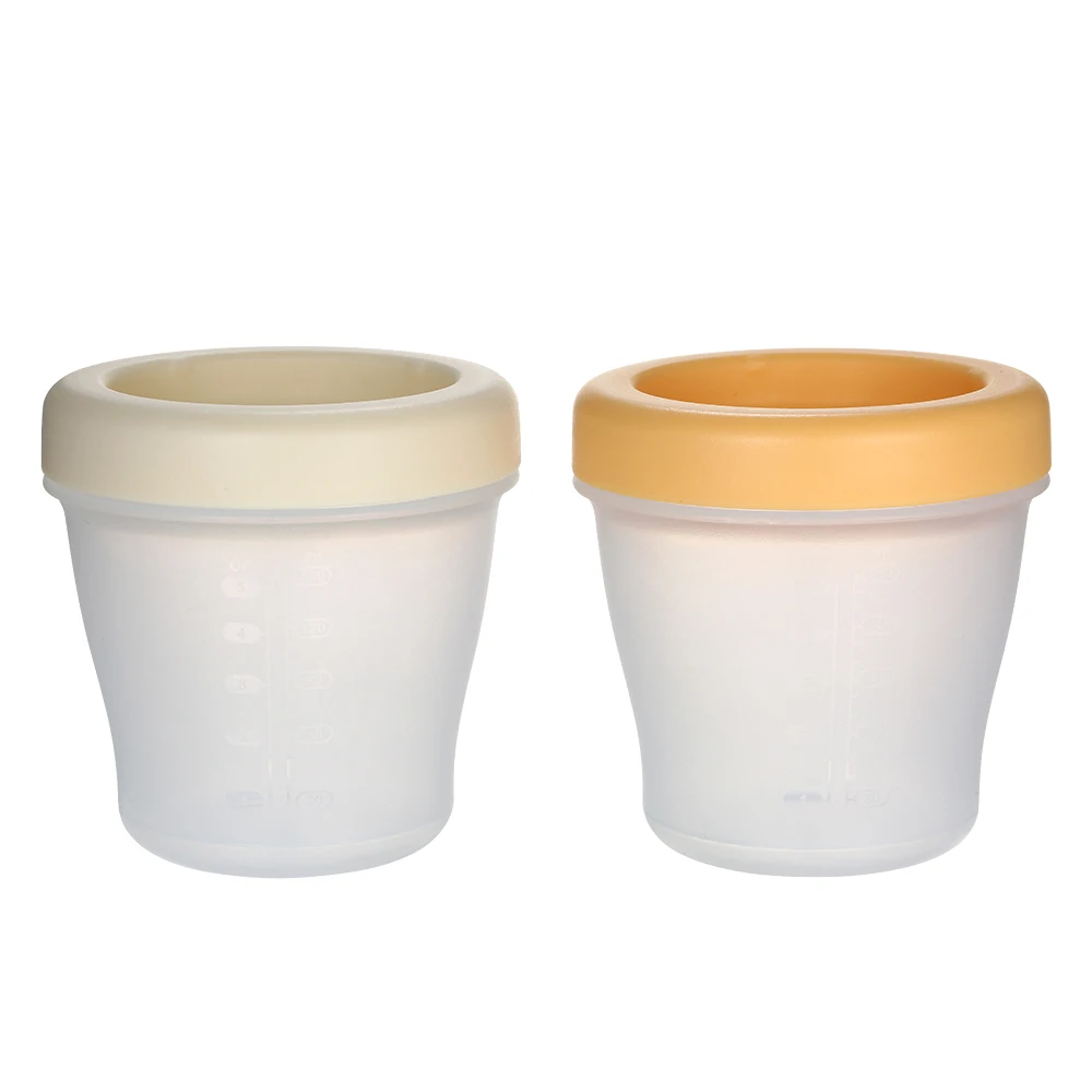 Pack of 2 Контейнер, 2 упаковки, детская Пищевая формула, коробка для хранения продуктов, безопасные, складывающиеся контейнеры для морозилки, чашки для детского питания, для сока молока - Цвет: Pack of 2