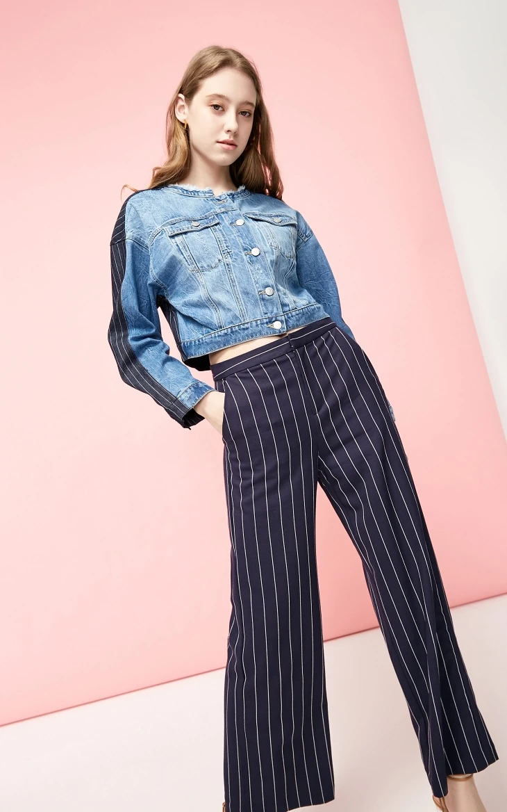 Vero Moda Женские клетчатые прямые широкие повседневные брюки | 3191Pl501