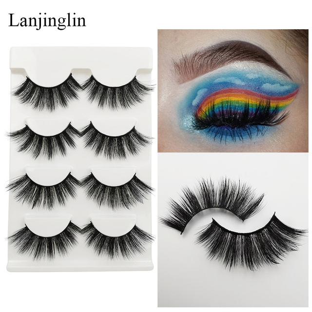 Boxes False Eyelashes Wholesale Best Sale Natural Long Wispy Fake Eye Lashes Handmade 3D Mink Lashes Makeup Extension Tools