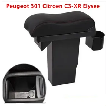 

For Peugeot 301 Citroen C3-XR Elysee armrest box Universal Central Storage Box modification accessories with 3 USB