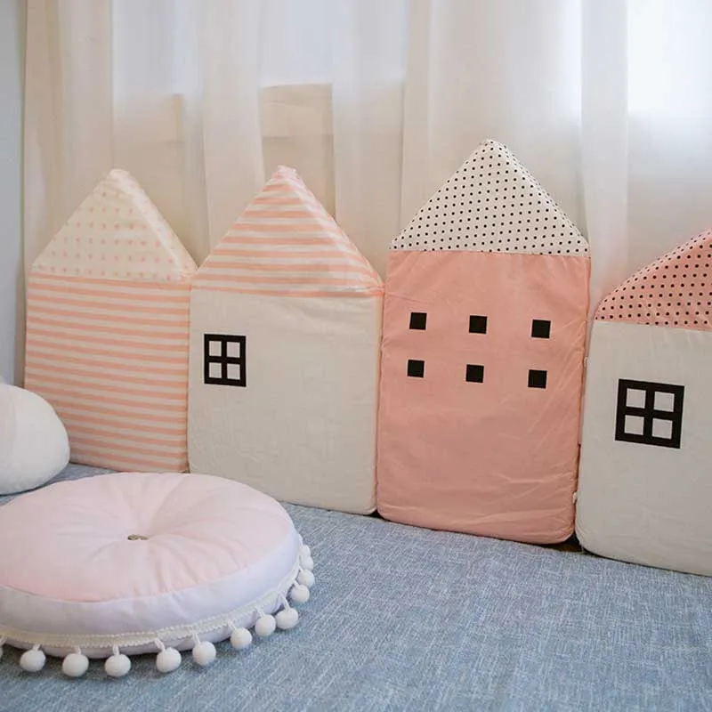 Детская кровать бампер маленький домик узор мультфильм детская кроватка защита Младенческая кроватка новорожденный постельные принадлежности Детская кровать постельные принадлежности