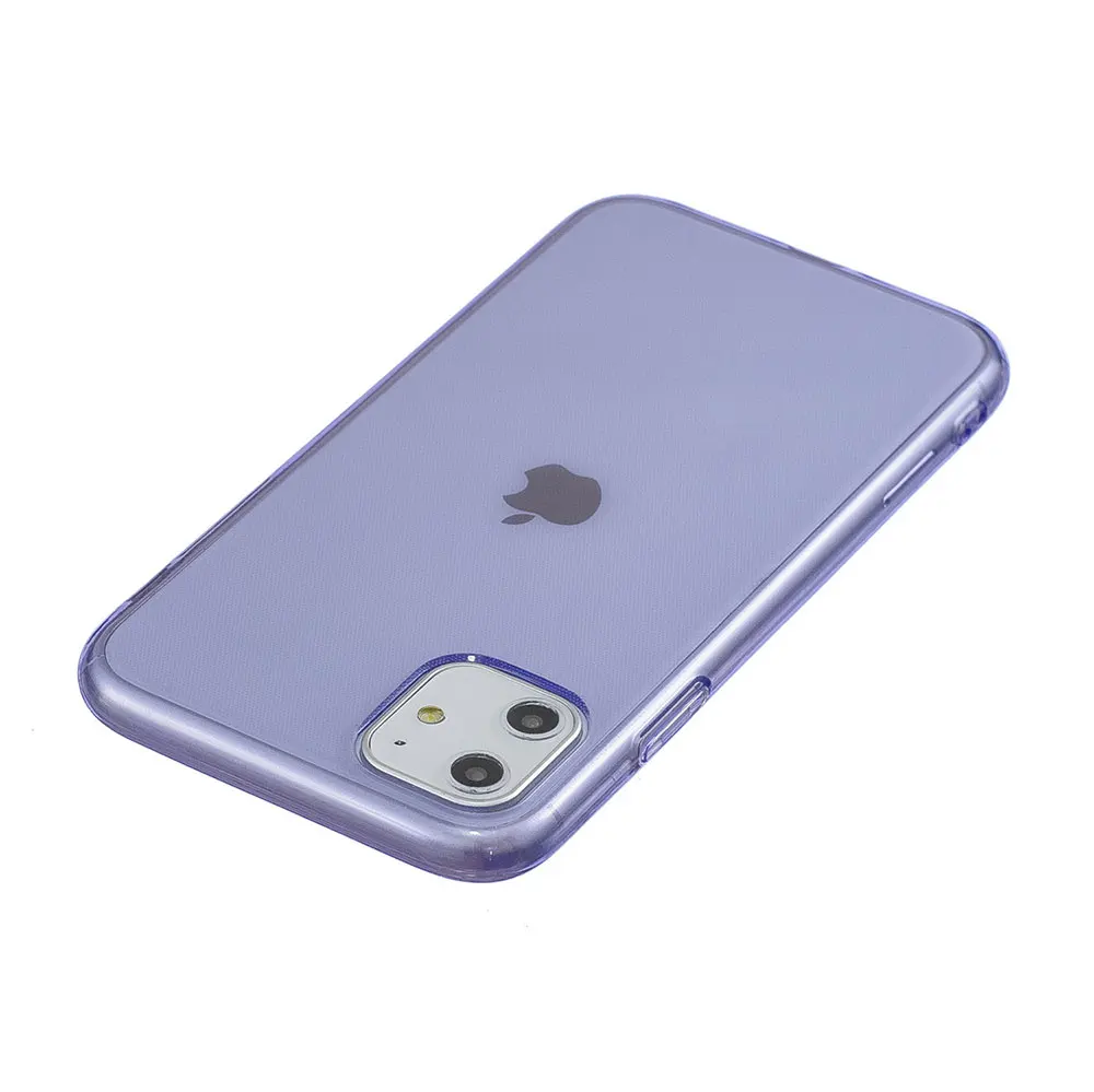 Прозрачный чехол для iPhone 11 Pro Max X XR XS 8 Plus 7 6 6S iPhone11, Ультратонкий силиконовый чехол для телефона, ударопрочный фиолетовый, аксессуары