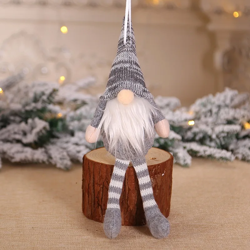 Рождественское украшение, сидящая длинная ножка, кукла-эльф, рождественские украшения для домашние Декорации праздничные принадлежности, подарок на год для детей