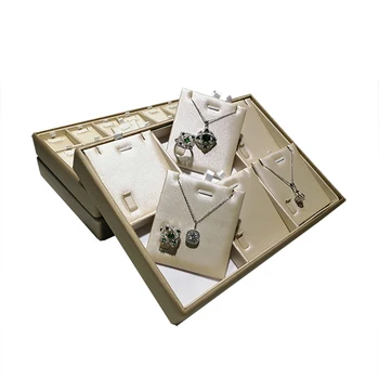 

Fashion Display Tray Multifunctional Home Jewelry Holder Large Capacity Storage Compartments Case Earring Ring Necklace Pendant