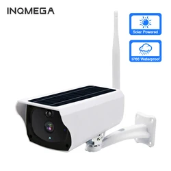 Inqmega movido a energia solar wifi câmera ip 1080p hd bateria de carregamento ao ar livre sem fio câmera segurança pir bala vigilância cctv