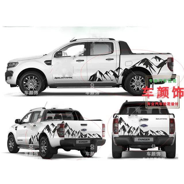Pickup Truck Stickers For Ford Ranger Exterior Decoration Custom Sports Off- road Body Decals Raptor F150 - Car Stickers - AliExpress