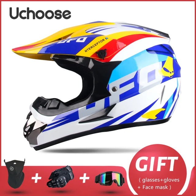 Professional Motorcycle Helmet Off-road Helmet Downhill DOT Racing Motocross Casque Moto Helme3 Free Gift Suitable For Kid 2
