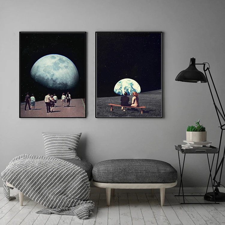 Cosmic-Sky-Art-Prints-Earth-Couple-Canvas-Posters-Surrealism-Galaxy-Space-Moon-Canvas-Painting-Cosmic-Wall (2)