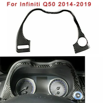 

Carbon Fiber Interior Dashboard Frame Cover Trim Decor For Infiniti Q50 2014-2019 Sticker Car Styling Accessories
