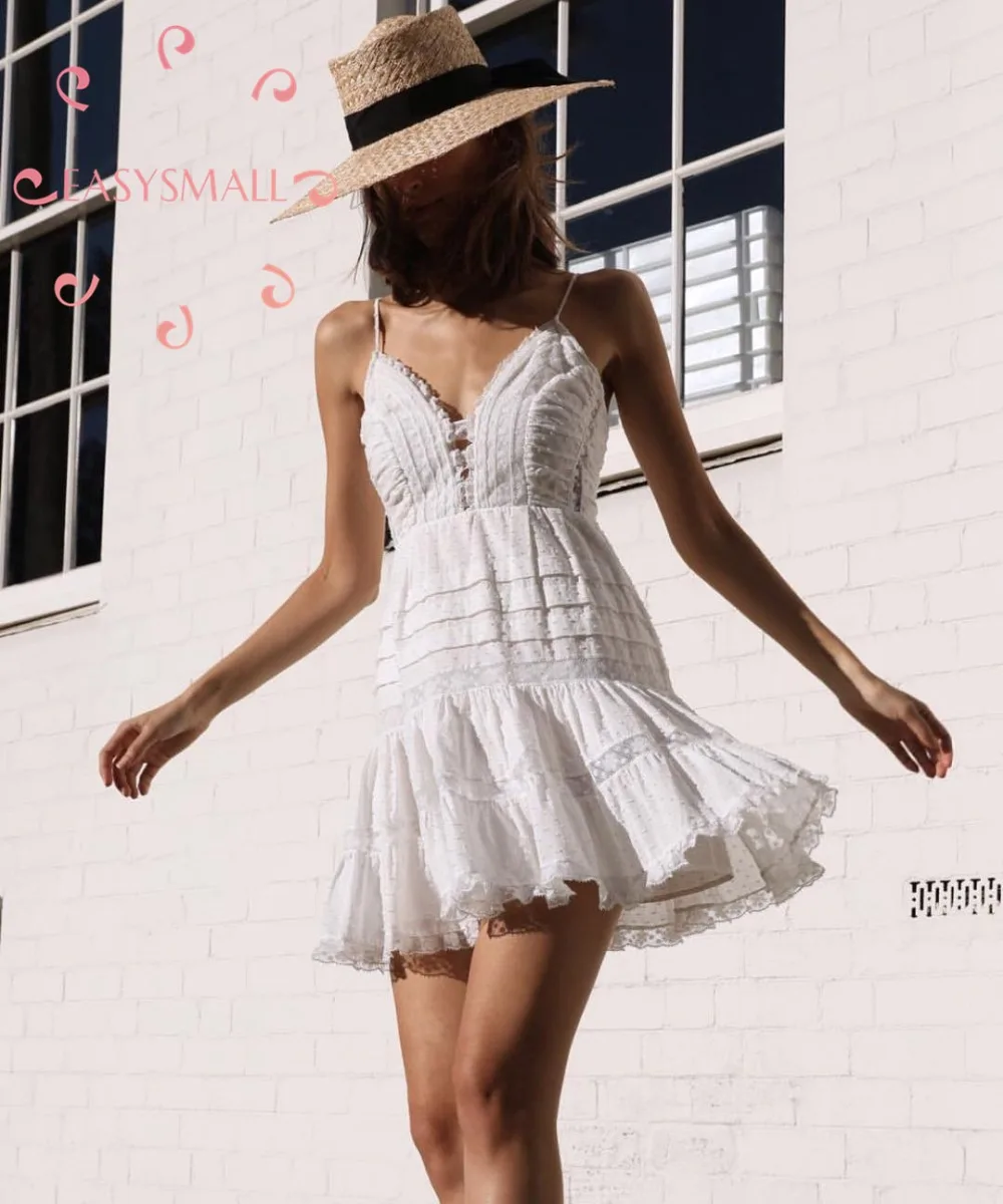 EASYSMALL, женское платье, модное, летнее, Пляжное, сексуальное, открытая спина, высокое качество, кружево, пэтчворк, вечерние, с высокой талией, без рукавов, платья