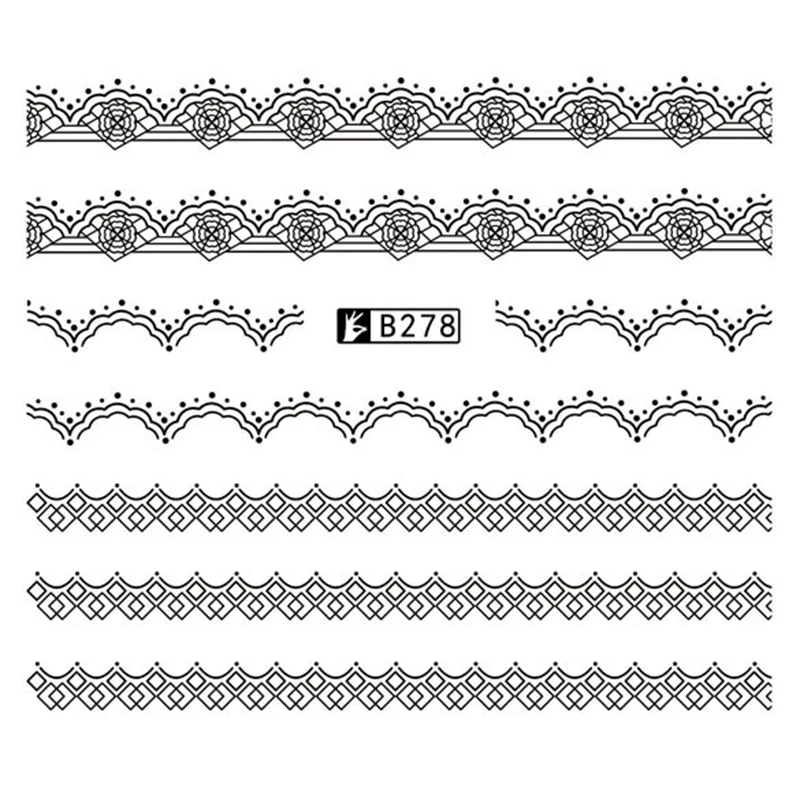 GAM BELLE 1 Sheet Stars moon Stripe Series 3D Sticker Nail Art Stickers Decals DIY Beauty 4