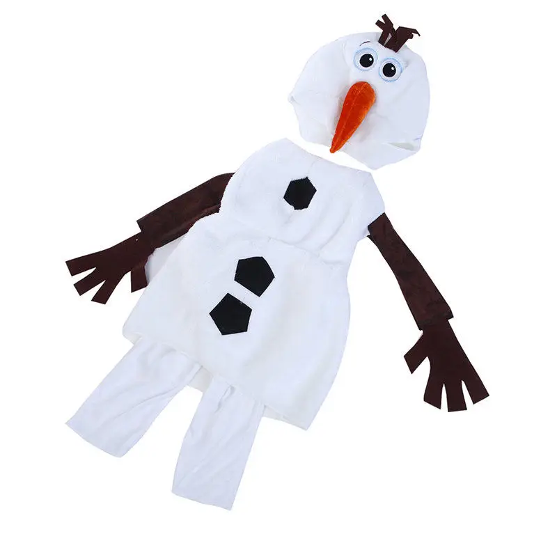 Olaf Costume For Toddler Kids Halloween Cosplay Favorite Cartoon Movie Snowman Party Dress-up Animals Performance Show Role Play