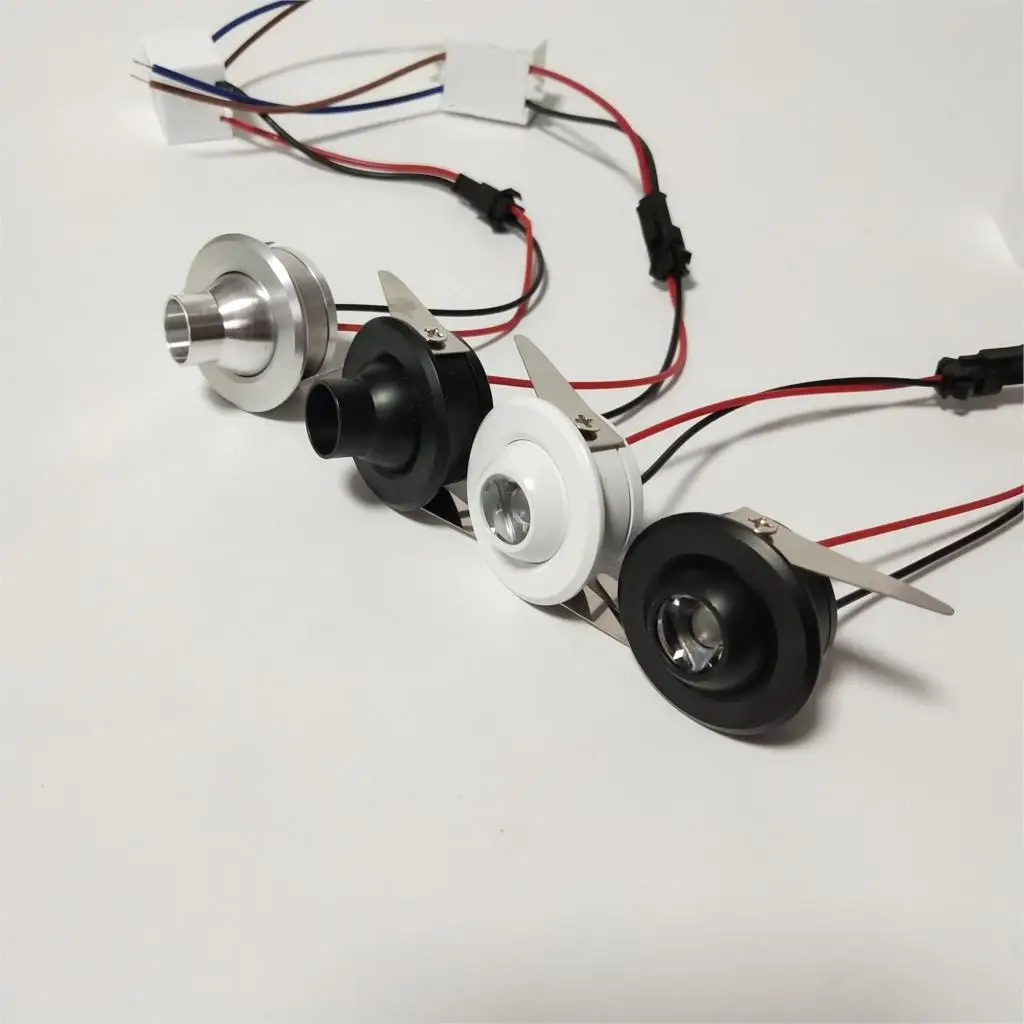 Универсальный hole32mm 85-265v 1w3w вниз светильник для шкафа и читального зала 360 Регулируемый мини Светодиодный точечный светильник