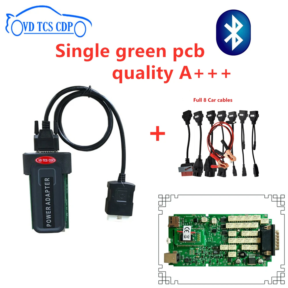 

ship by DHL ! NEC relays green single board with 2016R0 vd tcs cdp with Bluetooth Scanner for autocomes obd2+8pcs car truck