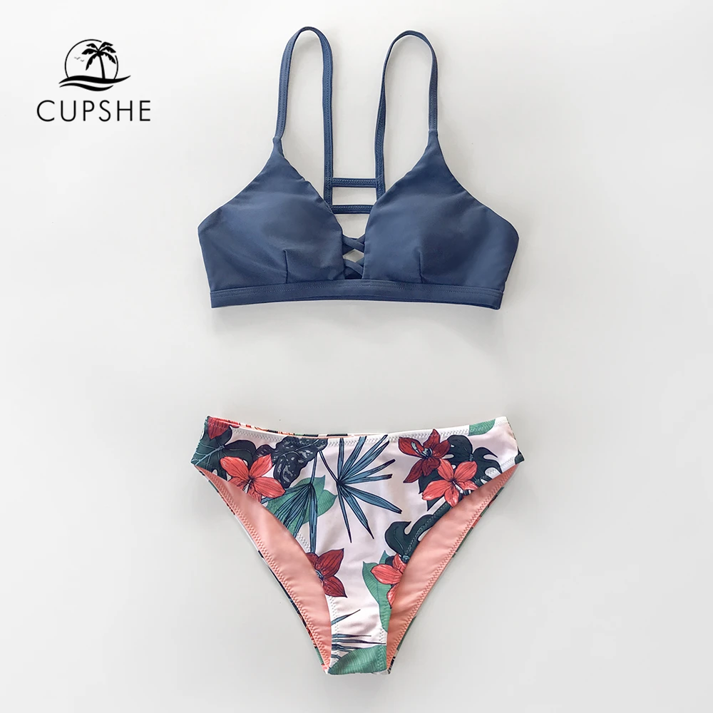 strappy cut out bikini