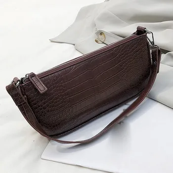 

Elegant Designer Women's Retro Leather Female Bag With Zipper Messenger Bags Casual Simple Shoulder Bags Сумка через плечо