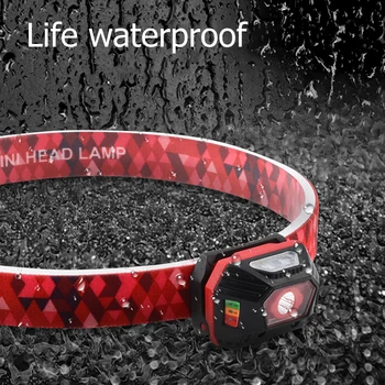 

Multi-functional USB Rechargeable LED Headlight Practical Durable Outdoor Camp Fishing Torch Lamp Head Flashlight