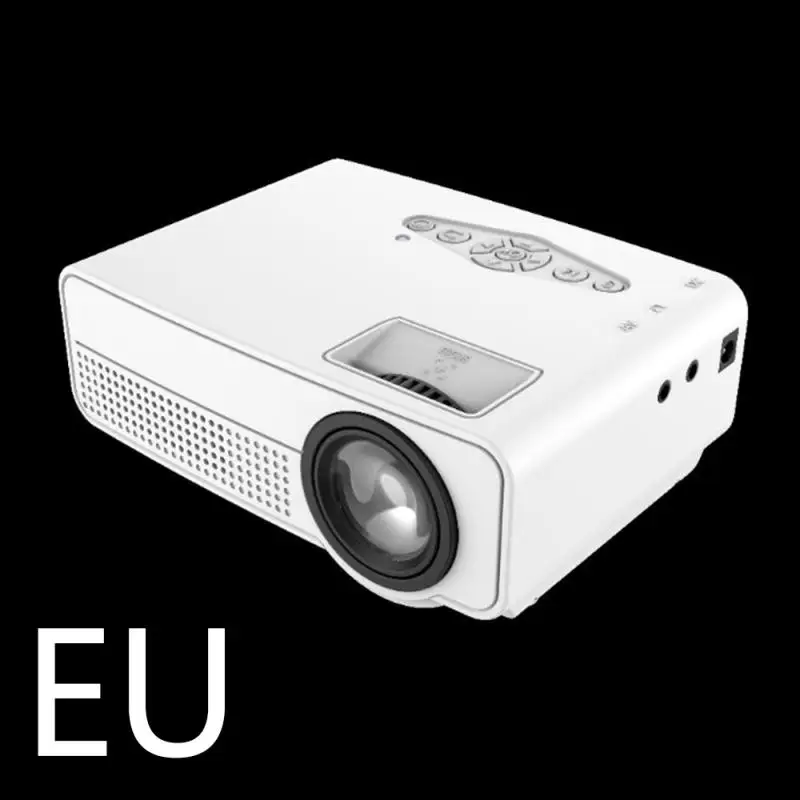 Mr NEW S280 портативный мини-проектор 3D HD светодиодный домашний кинотеатр 1080P AV USB SD HDMI Full HD светодиодный домашний кинотеатр 60 дюймов 2.4TFT lcd - Цвет: White EU