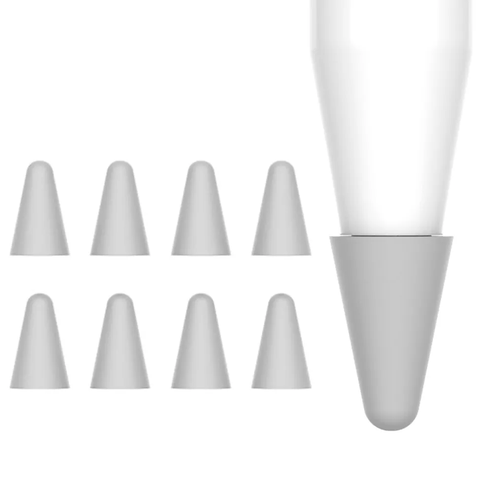 CARPRIE 8 шт. замена силиконовый наконечник чехол перо защитная оболочка для карандаша от Apple 1st 2nd сенсорный экран Стилус Чехол - Цвета: GY
