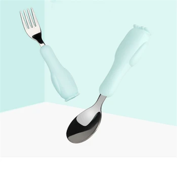 

1set Children Spoon Forks Box Kids Stainless Steel Kids Cutlery Portable Baby Feeding Utensils Baby Spoons Baby Tableware Set