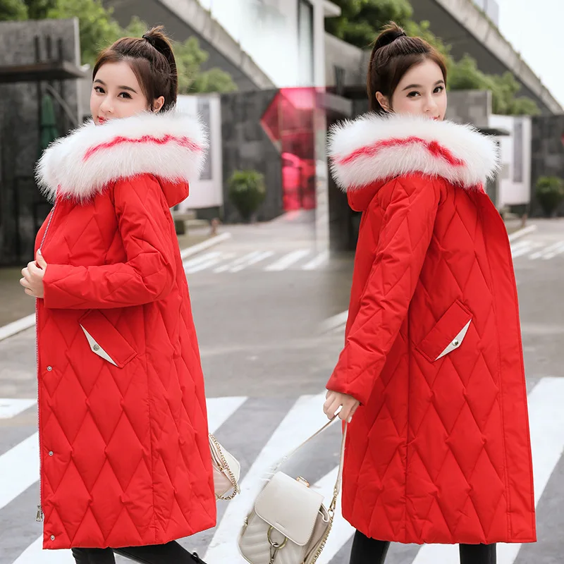 

330 # According Nalini South Korea Dongdaemun Winter New Style Korean-style Slim Fit down Jacket Women's Mid-length Cotton Coat