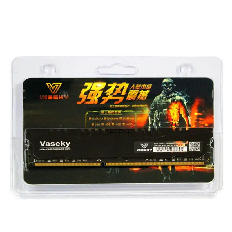 Vaseky 4G DDR3 ПАМЯТЬ для настольного компьютера Intel AMD Paltform настольная память 1600MHz Y5GE