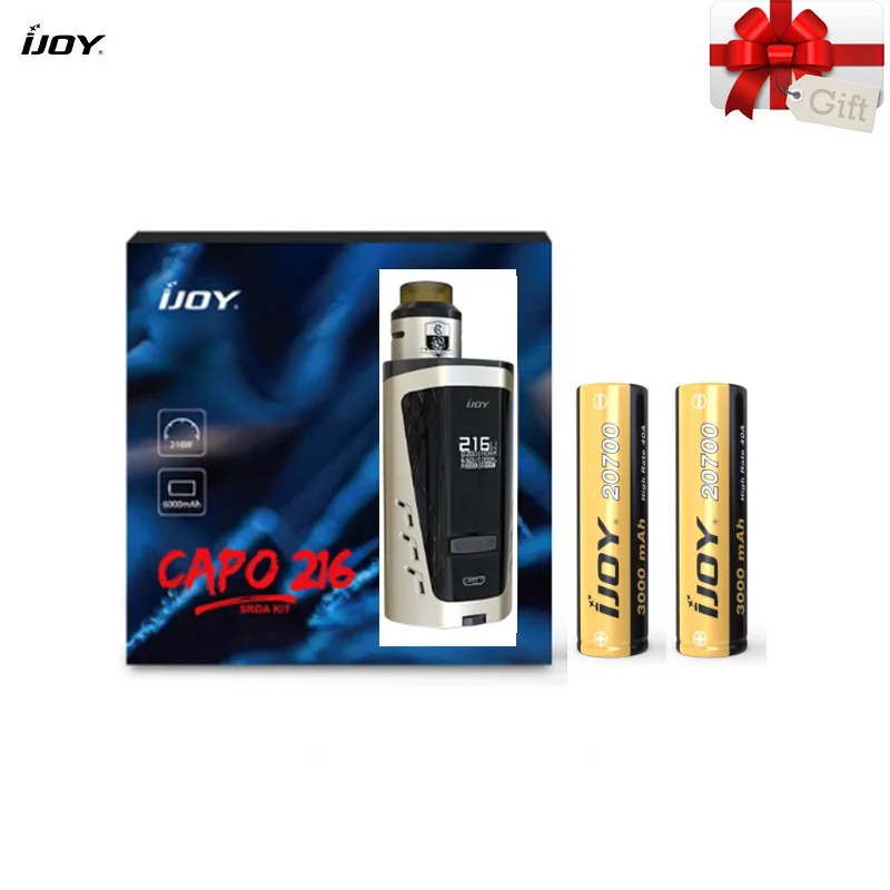 Оригинальный Ijoy IJOY CAPO 216 SRDA комплект с двойным 20700 сквонкером 216 Вт Bpx Mod Vape с Ijoy Combo Srda атомайзер электронные сигареты