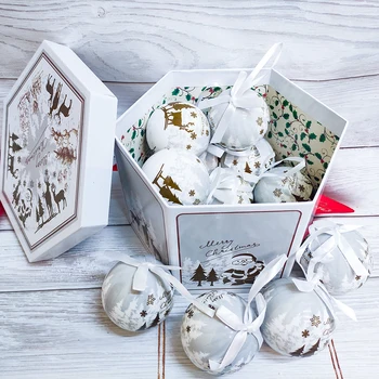 

Christmas Balls Ornaments Bauble Xmas Tree Hanging Ball Decorations with Rope for Home Party Navidad Noel New Year Decor Gift