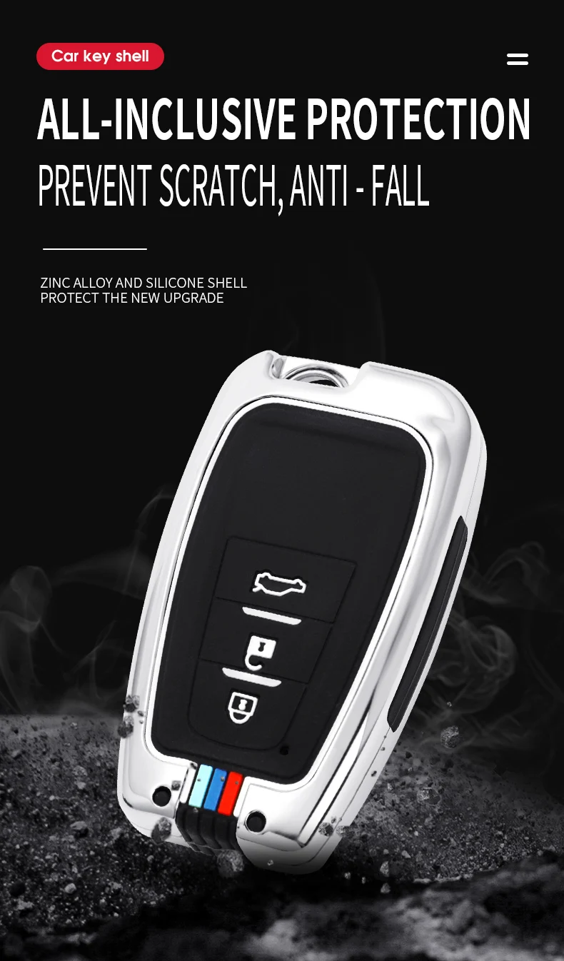 Copertura della cassa chiave a distanza dell'automobile in lega di zinco per Toyota Prius Camry Corolla CHR RAV4 Land Cruiser Prado Protector Shell Fob accessori - Hd88f37e98d15426b8e780d5b5f5228b9G