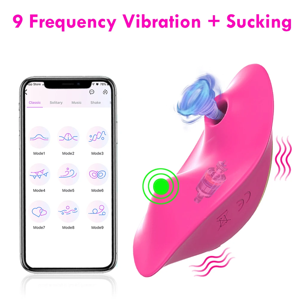 Butterfly Tragbarer Bluetooth-Saugvibrator für Frauen, kabellose APP-Fernbedienung, vibrierender Höschendild_voghion.com