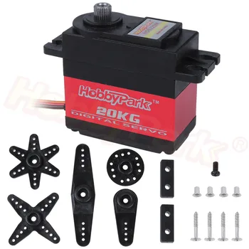 

Hobbypark Digital High Torque 20kg Servo Motor Metal Gear 2BB 1/10 1/8 1/5 Baja RC Monster Truck Truggy Airplane Robot