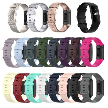 

Soft Silicone TPU Watch Strip Watchband for Fitbit Charge 4 / Charge3 for Fitbit Charge 3 SE Watch Accessories Wrist Bracelet