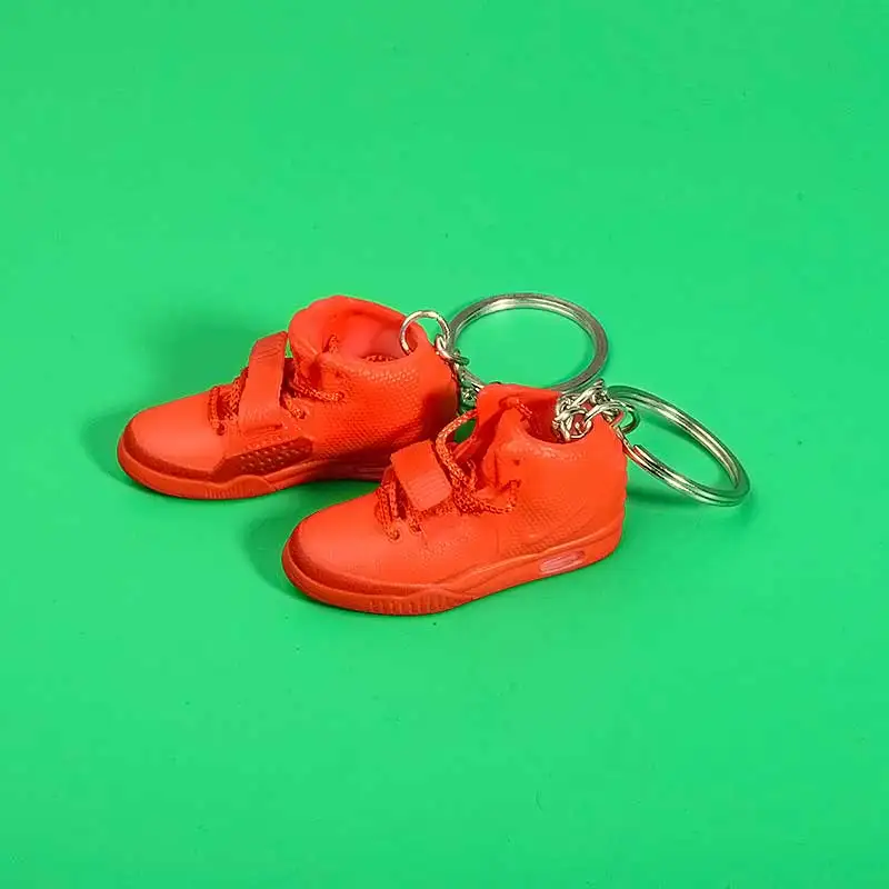 a pair w metal ring Дропшиппинг кроссовки обувь брелок Назад в будущее 3D мини-кроссовки Bred beanned Спортивная обувь Кроссовки брелки - Цвет: a pair w metal ring