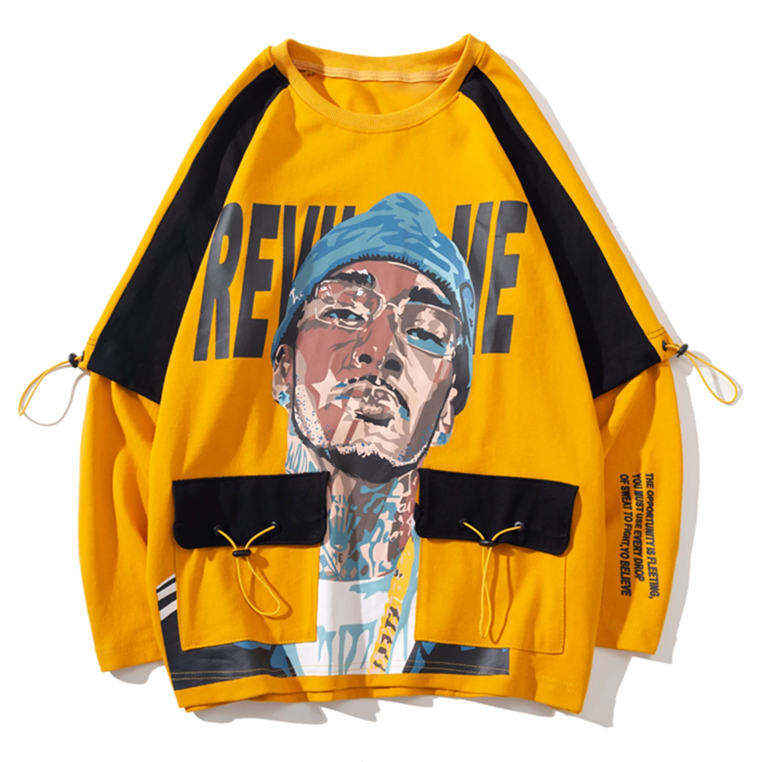 Мужской хлопковый свитшот с принтом в стиле хип хоп|Толстовки и свитшоты| |