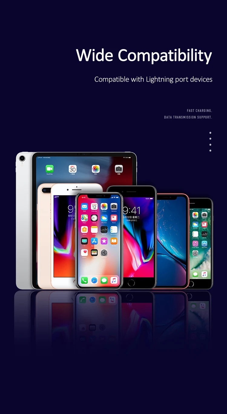 USAMS светодиодный usb кабель зарядное устройство для iPhone xs max xr 8 7 6s plus 5se 11 ipad кабель передачи данных для быстрой зарядки 1 м 2 м для usb lightning Кабель