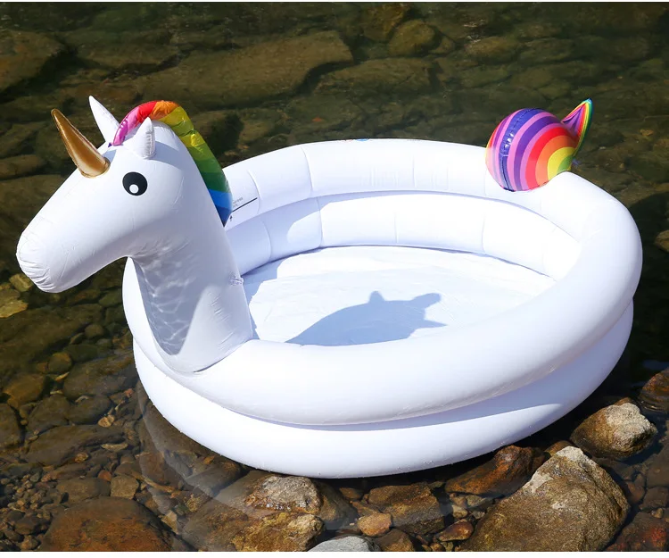 Надувной Единорог плавательный бассейн для детей PISCINE Единорог Piscine Unicornio бассейны плавающие Детские плавающие водные игрушки