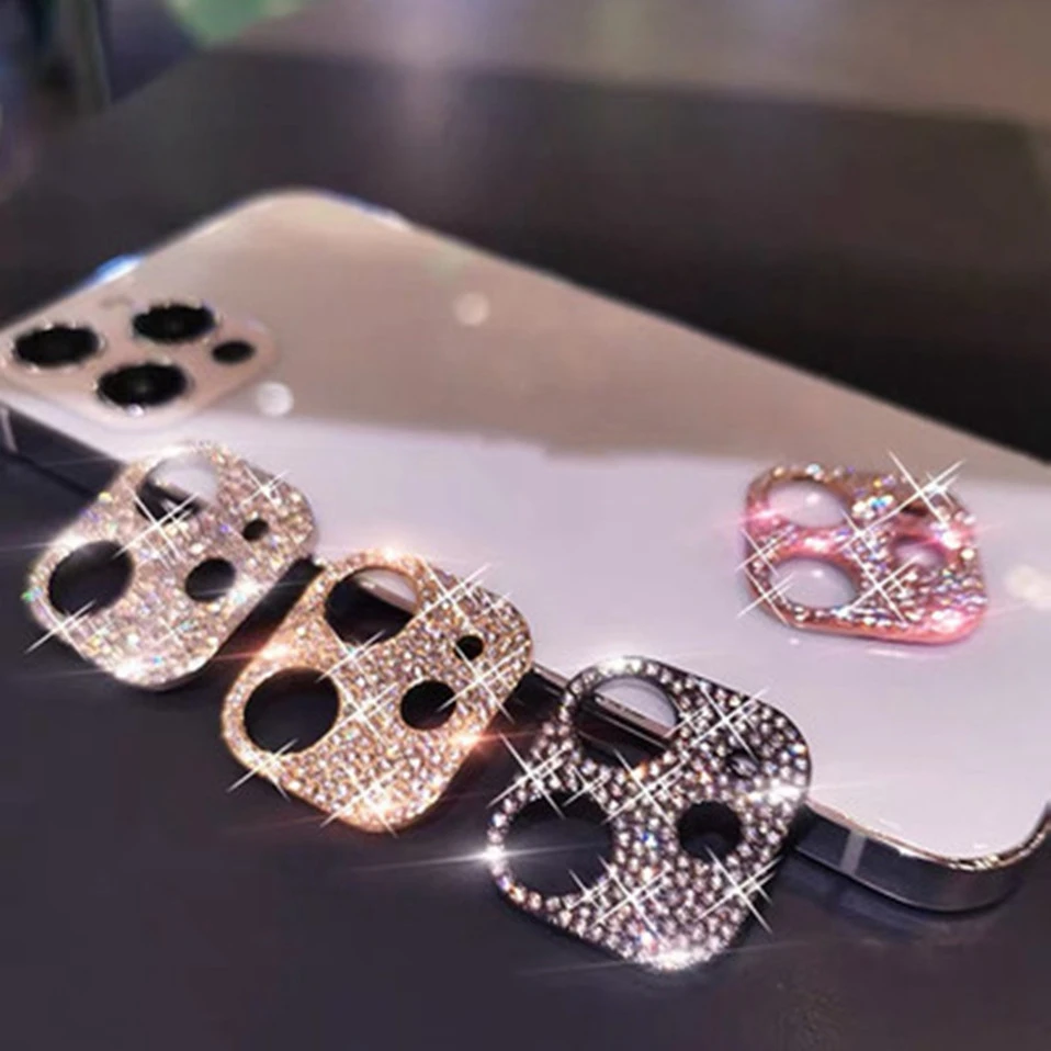 Роскошный Блестящий Алмазный протектор для объектива камеры iPhone 14 13 12 11 Pro Max 14plus
