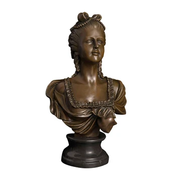 

ArtsHom DS-268 Home Decor Bronze European Female Bust Statue Greek Statue Figurine Western bust head Sculpture for office Decor