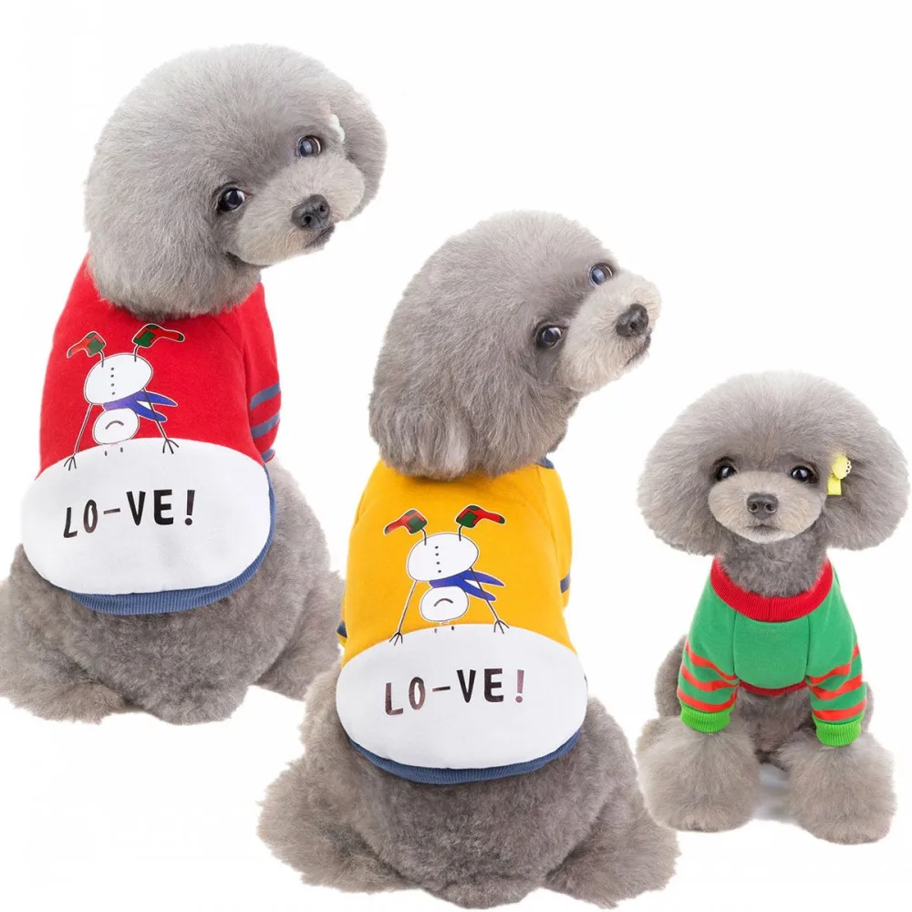 

2019 Christmas Dog Clothes Fashion Winter Pet Sweatshirt For Cats Puppy Coat Warm Yorkshire Bulldog Pug Dogs Pets Clothing