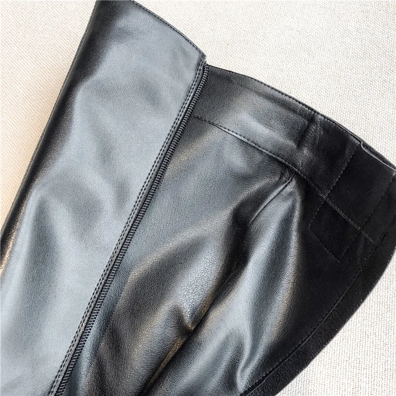FEDONAS Concise Genuine Leather High Heels Women Vintage Knee High Boots Party Prom Shoes Woman Winter Side Zipper Long Boots