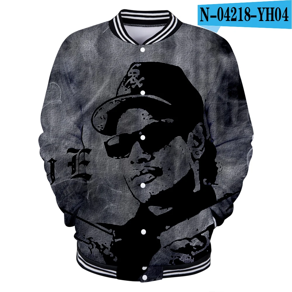 Дизайн EAZY-E бейсбольная форма для мужчин Весна Повседневная Harajuku EAZY-E бейсбольные куртки плюс размер для мужчин Уличная - Цвет: F