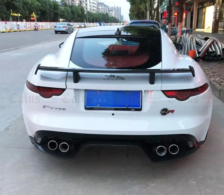 

High quality Carbon Fiber Car Rear Trunk Lip Spoiler Wing Fits For Jaguar F-TYPE 2013 2014 2015 2016 2017